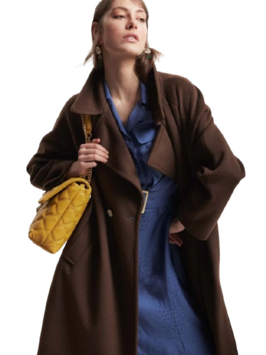 Γυναικείο Παλτό Marrone Oversized
