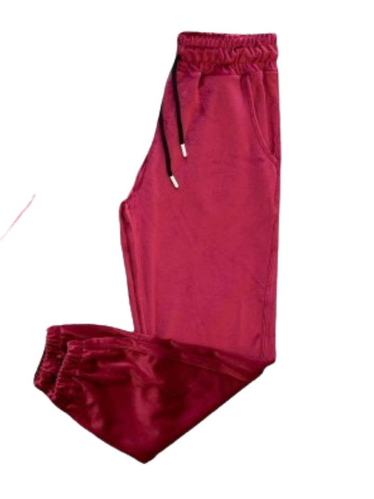 Ing Drop Sweatsuit Velvet Bordeaux