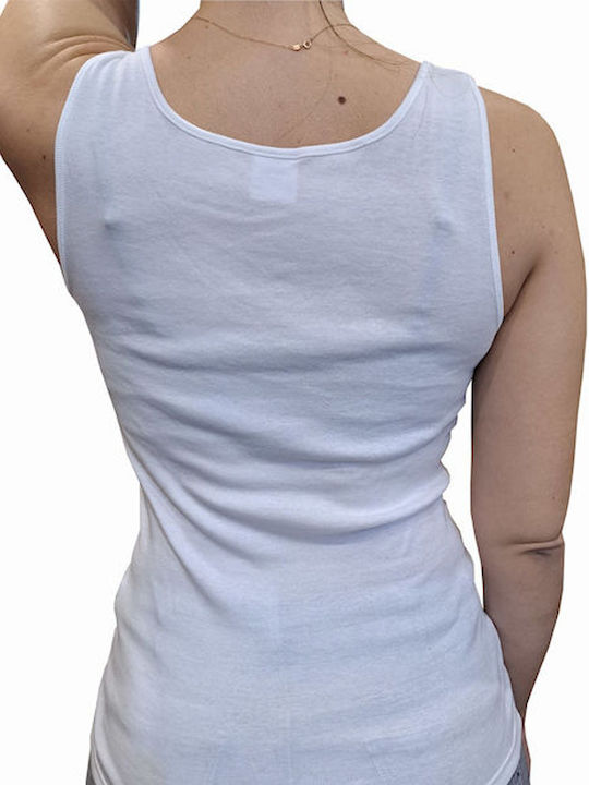 Palco Women's Sleeveless T-Shirt White 2Pack