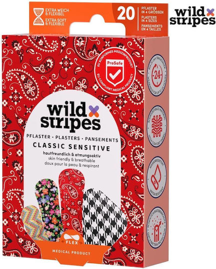 Wild Stripes Classic Sensitive Kids Plasters 20pcs