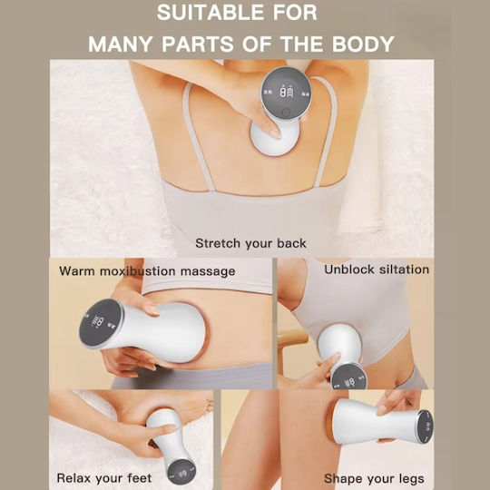 Massage Device for the Neck, the Head & the Body with Vibration and Heating Function Gray