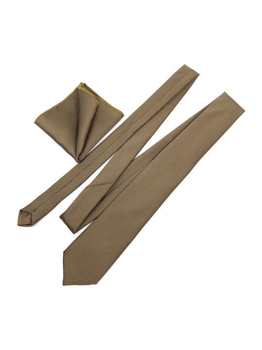 Legend Accessories Synthetic Men's Tie Set Monochrome Beige