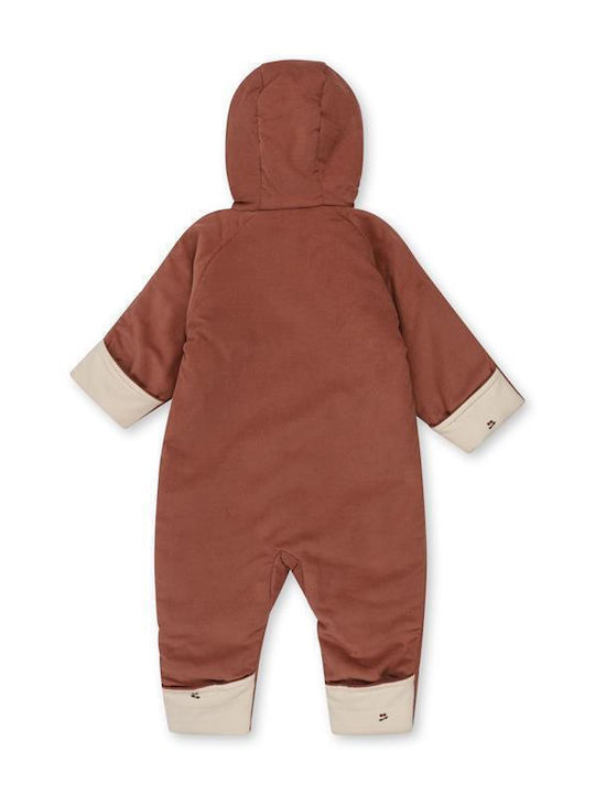 Konges Slojd Baby Bodysuit Exit Long-Sleeved Cedar Wood Cherry