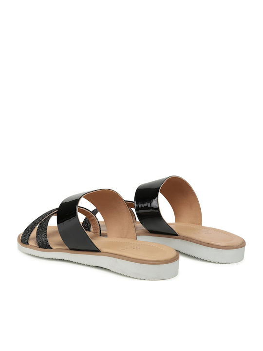 Flache Sandalen für Damen in Schwarz Farbe