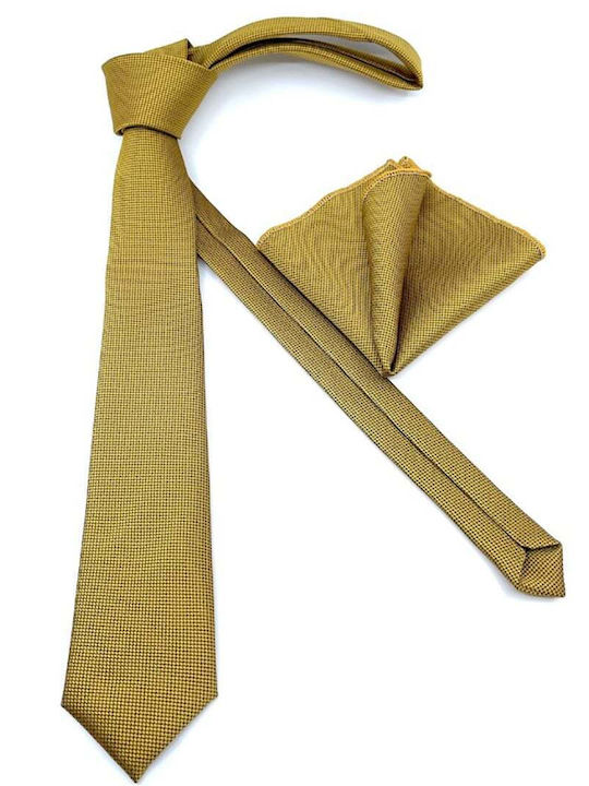 Legend Accessories Men's Tie Set Printed Gold