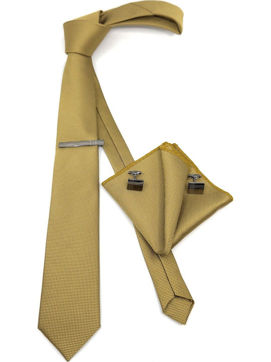 Legend Accessories Men's Tie Set Printed Gold