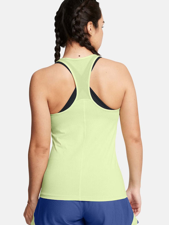 Under Armour Bluză Sport pentru Femei Fără mâneci Uscare rapidă cu Transparență Verde