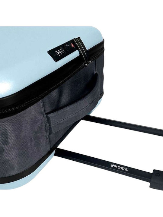 Pegasus Βαλίτσα Ταξιδίου Καμπίνας Σκληρή Sky Blue με 4 Ρόδες Ύψους 55εκ.