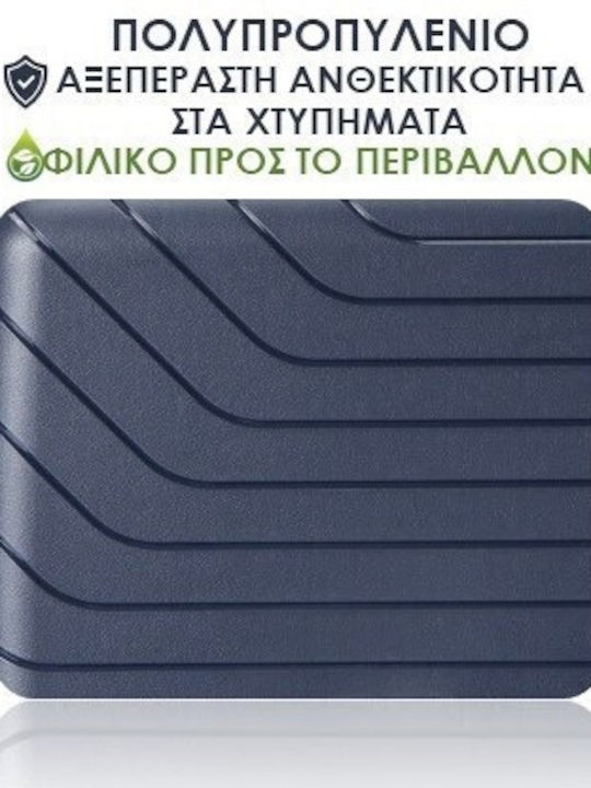 Lavor Medium Hard Blue Travel Suitcase with 4 Wheels Height 66cm