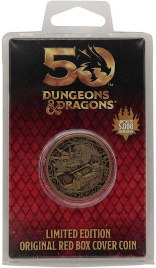 Dungeons & Dragons Collectable Coin 50th Anniversary Antique Gold Edition 4cm