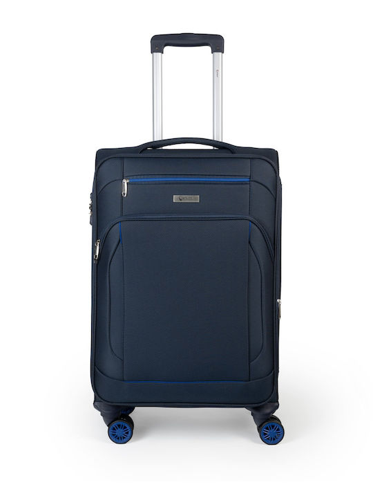 Cardinal Spectra Fabric Suitcases Dark Blue Max Height 70cm with 4 Wheels Set of 2 Pieces