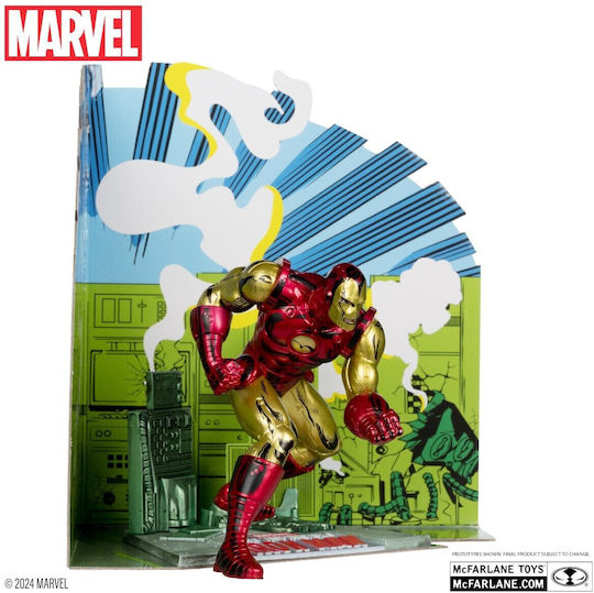 Mcfarlane Toys Marvel Pvc Statue 1/10 Iron Man Invincible Iron Man #126 11 Cm Mcf14767