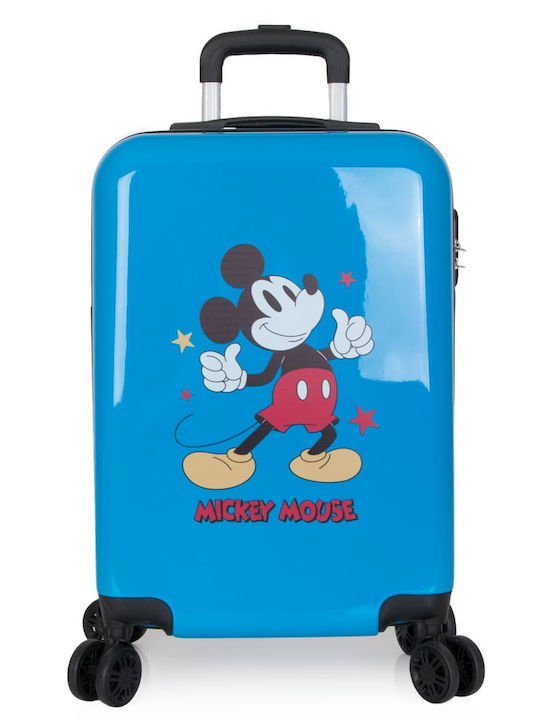 Mickey Mouse Clubhouse Кабинен Твърд Куфар За Пътуване Тъмносин С 4 Колела Височина 55см