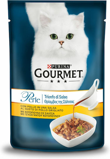 Gourmet Υγρή Τροφή για Ενήλικες Γάτες σε Φακελάκι με Κοτόπουλο 85gr