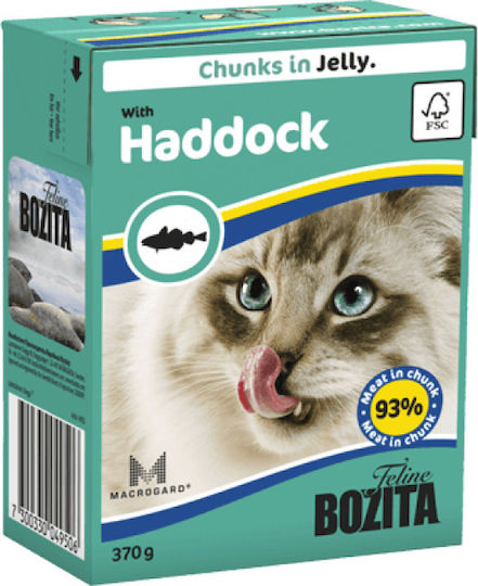 Bozita Feline Wet Food for Adult Cats in Pouches with Cod Grain-Free & Gluten-Free 370gr