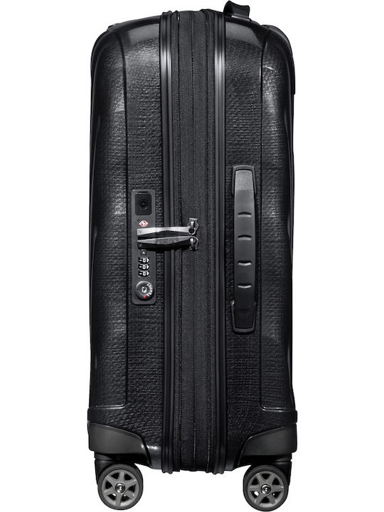 Samsonite C-Lite Cabin Hard Suitcase Black with 4 Wheels Height 55cm
