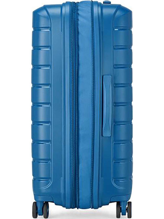 Roncato Mittlerer Reisekoffer Hartschalen Blau mit 4 Räder Höhe 68cm