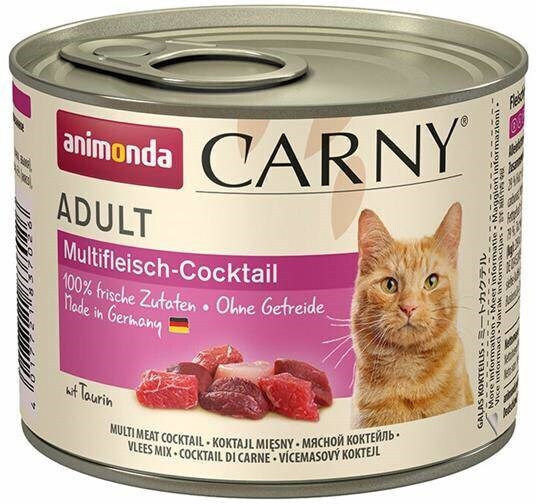 Animonda Carny Adult Wet Food for Adult Cats in Cans with Calf 200gr