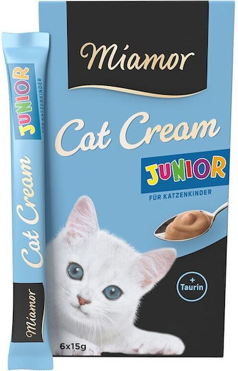 Miamor Junior Cream Wet Food for Adult Cats in Pouches 6x15gr