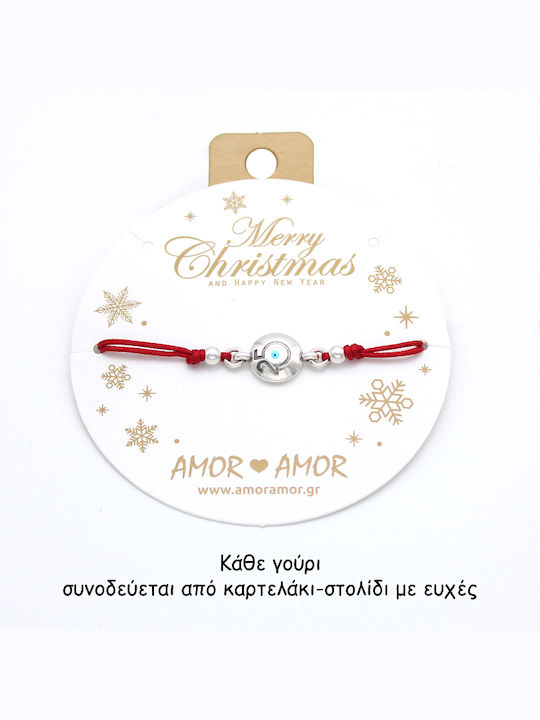 Amor Amor Bracelet Lucky Charm with design Eye Burgundy