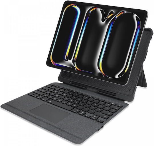 Buddi Thorn Flip Cover με Πληκτρολόγιο Μαύρη (iPad Pro 2024 13")
