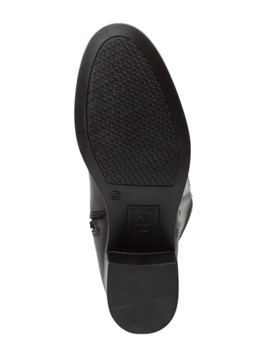 Leder Damenstiefel Schwarz