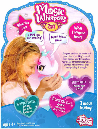 Giochi Preziosi Plush Kitten My Fuzzy Friends Magic Whispers Kitties for 4+ Years 17 cm (Various Designs) 1pc