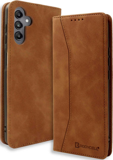 Bodycell Book Synthetic Leather / Leather Brown (Samsung M55 5G)