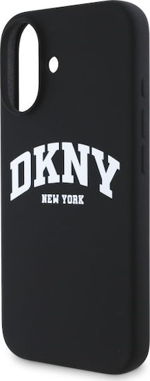 DKNY Logo Umschlag Rückseite Silikon / Kunststoff Schwarz (iPhone 16)