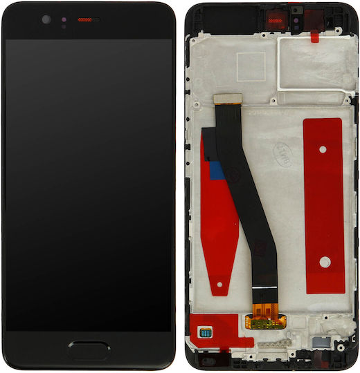 Huawei Οθόνη με Μηχανισμό Αφής και Πλαίσιο για Huawei P10 (Μαύρο)