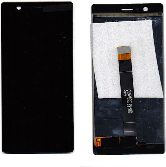 Οθόνη με Μηχανισμό Αφής για Nokia 3 (Μαύρο)
