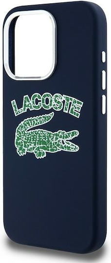 Lacoste Silicone Cracked Logo Magsafe Back Cover Πλαστικό / Σιλικόνης Navy Μπλε (iPhone 15 Pro)