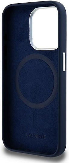 Lacoste Silicone Cracked Logo Magsafe Back Cover Πλαστικό / Σιλικόνης Navy Μπλε (iPhone 15 Pro)