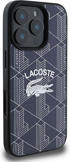 Lacoste Monogram Vintage Logo Magsafe Back Cover Plastic Navy Blue (iPhone 16 Pro Max)