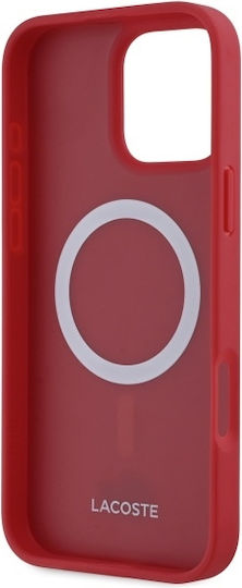 Lacoste Iconic Petit Pique Magsafe Back Cover Plastic Red (iPhone 16 Pro Max)