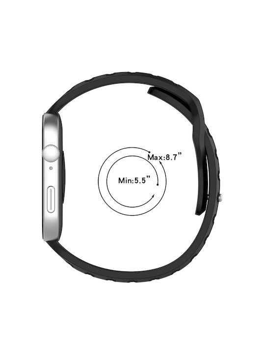 Techsuit Silikon Tragbares Band Schwarz Für Huawei Watch Fit 3 / 4 / 4 Pro / 5 / 5 Pro