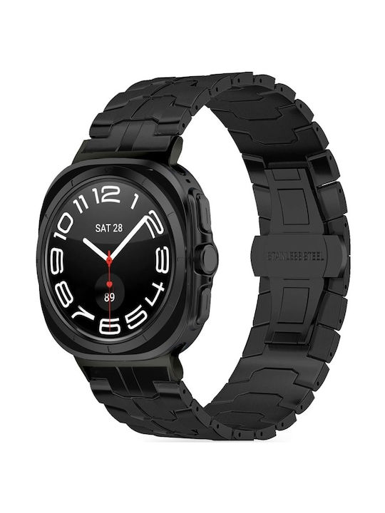 Tech-Protect Line Λουράκι Ανοξείδωτο Ατσάλι Μαύρο (Galaxy Watch Ultra)