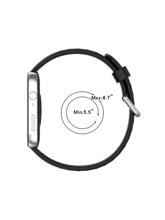 Techsuit Silikon Tragbares Band Schwarz Für Huawei Watch Fit 3 / 4 / 4 Pro / 5 / 5 Pro