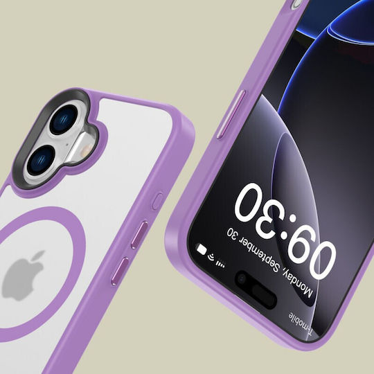 Tech-Protect Magmat Back Cover Plastic / Silicone 2mm Purple (iPhone 16)
