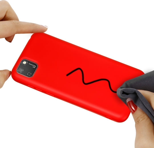 Sonique Liquid Rückseite Umschlag Silikon Rot Huawei Y5p
