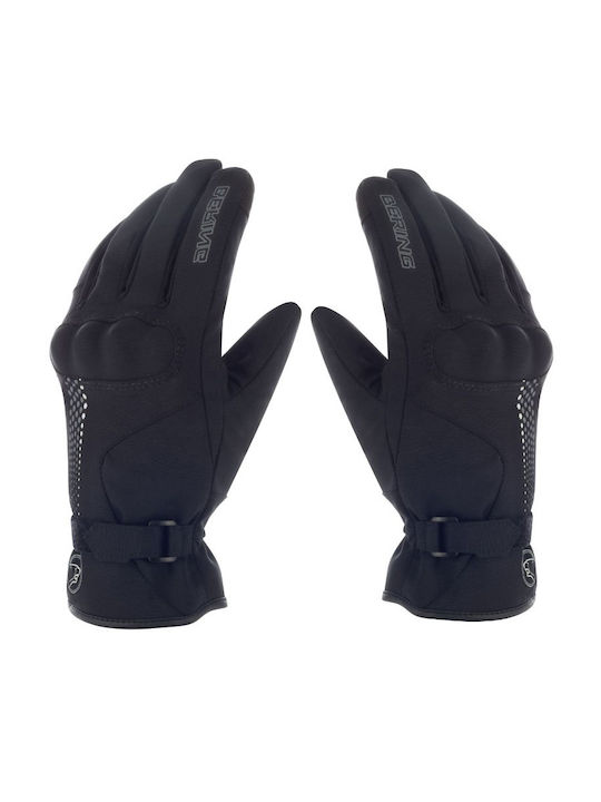 Bering Carmen Winter Women's Motorcycle Gloves Softshell Waterproof Black