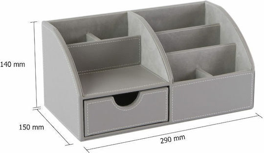 Leather Desk Organizer in Gray Color 1pcs 29x15x14cm