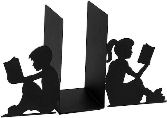 Metallic Bookend in Black Color 1pcs 40.5x22x22cm