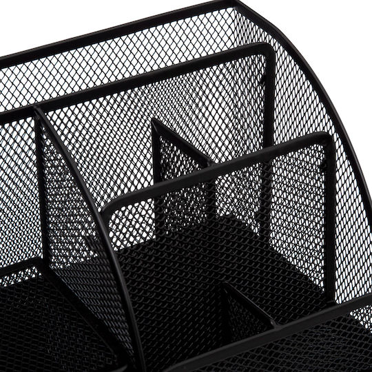 Metalic Organizator de birou în Culoare Negru 1buc 13x14x22cm