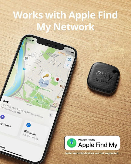 Eufy SmartTrack Link Apple Find My Black 2 Pack with Smartphone Tracking