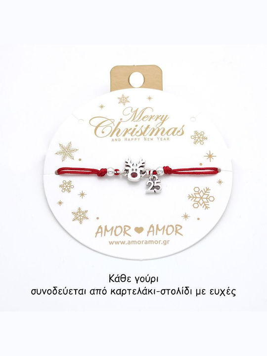 Amor Amor Viel Glück Armband 2025 mit Rentier Aa Bordeaux