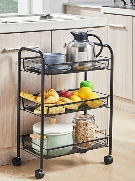 Kitchen Trolley Metallic 44x27x64cm