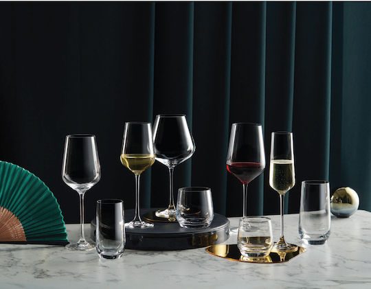 e-exoplismos Set Gläser für Weißwein aus Kristall 6Stück