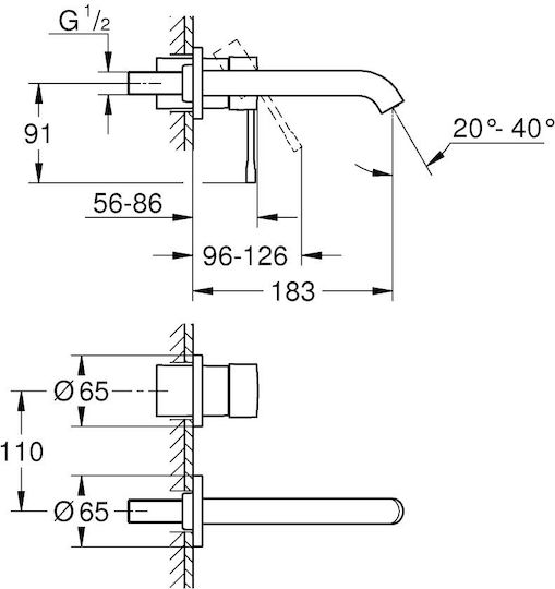 Grohe за Лавабо 2 изхода Златист Grohe за Лавабо 2 изхода Златист
