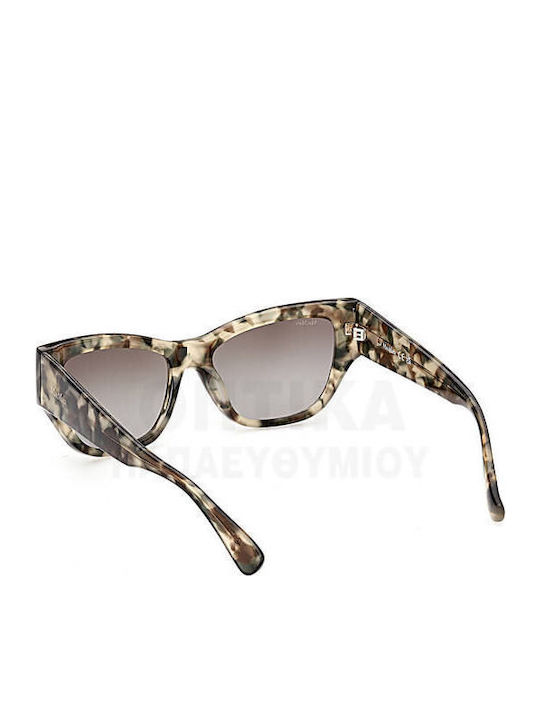 Max Mara Women's Sunglasses with Brown Tartaruga Plastic Frame and Brown Gradient Lens MM 0041 55P